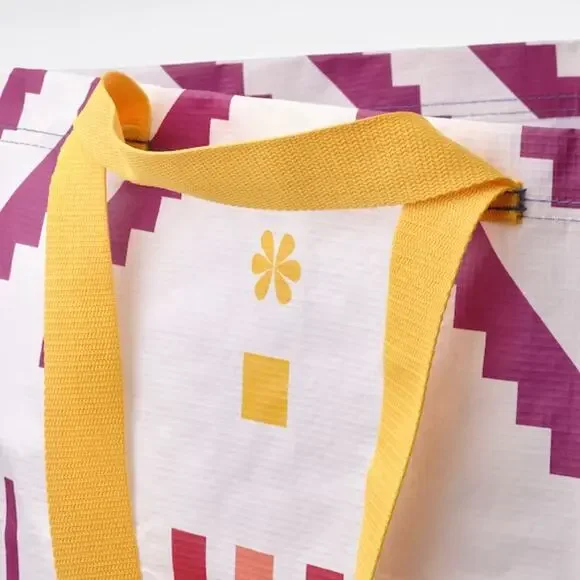 IKEA Limited Edition Multicolor Stripe Pattern Shopping Bags - X2 - Picture 4 of 5